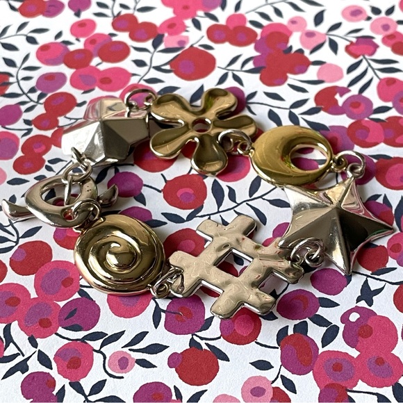 Vintage Robert Lee Morris RLM Studios stamped 925 & brass bracelet toggle clasp - Picture 5 of 10